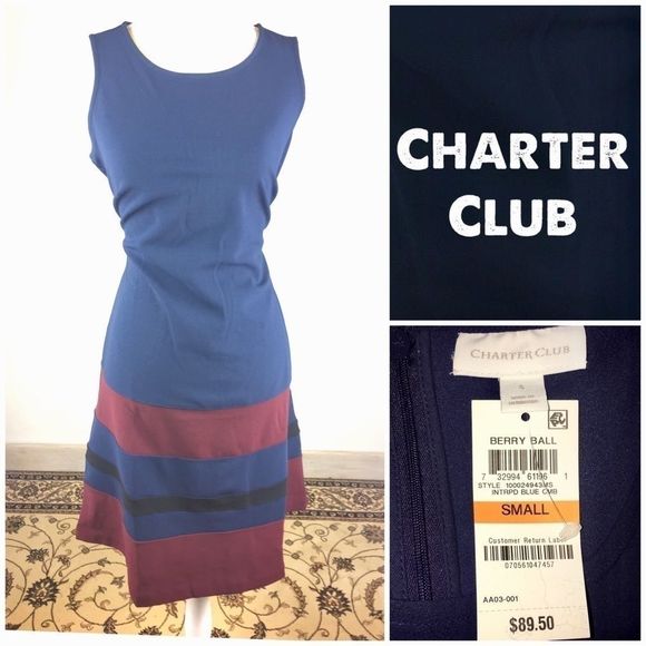 Charter Club Womens Linen Lantern Sleeve Top Blue Size Petite Small main image 1